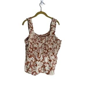 Old Navy Floral Ruched Tank XL